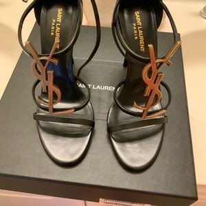 Authentic YSL black sandals